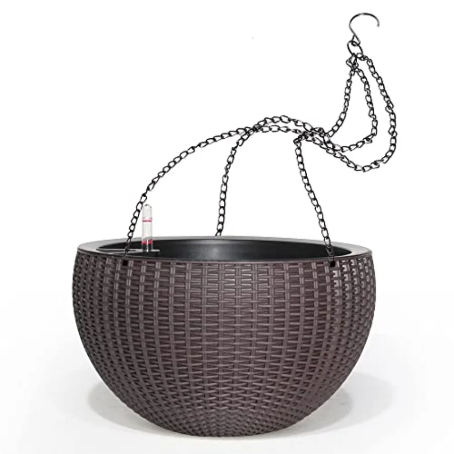 Large Self Watering Hanging Planters Indoor Outdoor, Thickened Hanging Basket Flower Plant Pot with Water Level Indicator
Large Self Watering Hanging Planters Indoor Outdoor, Thickened Hanging Basket Flower Plant Pot with Water Level Indicator