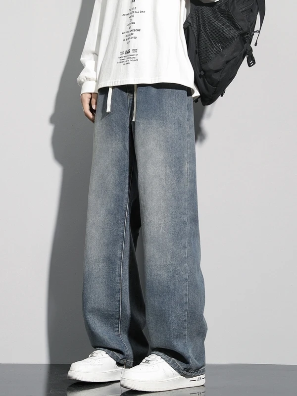 Мужские винтажные джинсы Waed: тонкие, свободные, больших размеров, модные, широкие штанины, ретро, прямые, повседневные, длинные брюки для весны и лета
Мужские винтажные джинсы Waed: тонкие, свободные, больших размеров, модные, широкие штанины, ретро, прямые, повседневные, длинные брюки для весны и лета