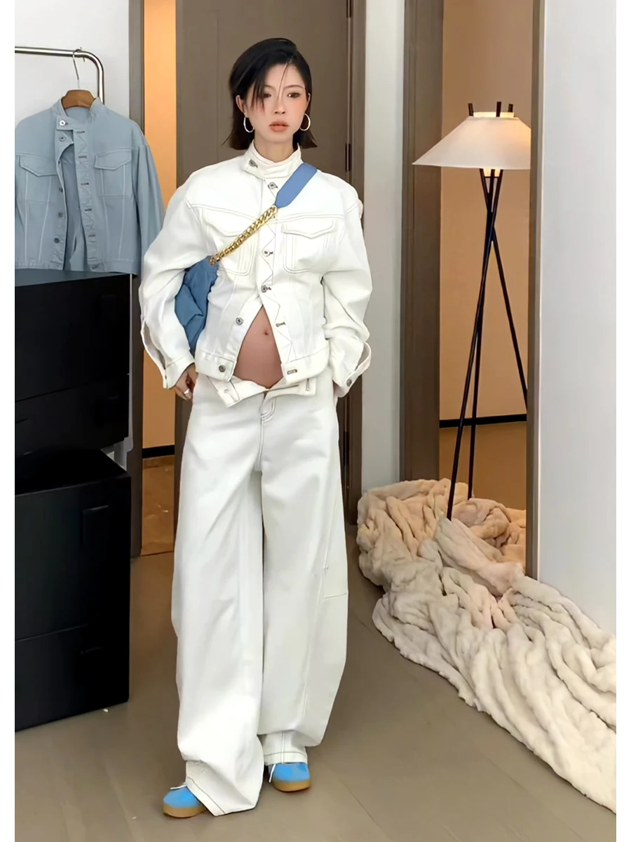 Spring Autumn 2026 Women's Denim Jacket And Wide Leg Pants Two Piece Set High Sensation White Stitch Design Fashionable Outer...
Spring Autumn 2026 Women's Denim Jacket And Wide Leg Pants Two Piece Set High Sensation White Stitch Design Fashionable Outer...