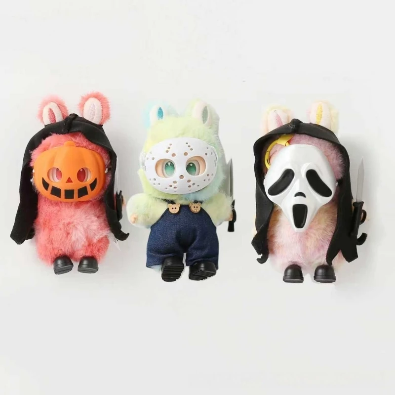 For Labubu Horror Mask Cloak 17cm Plush Doll Halloween Clothes Props Fashionable Personalized Cos Toys Children's Holiday Gifts
For Labubu Horror Mask Cloak 17cm Plush Doll Halloween Clothes Props Fashionable Personalized Cos Toys Children's Holiday Gifts