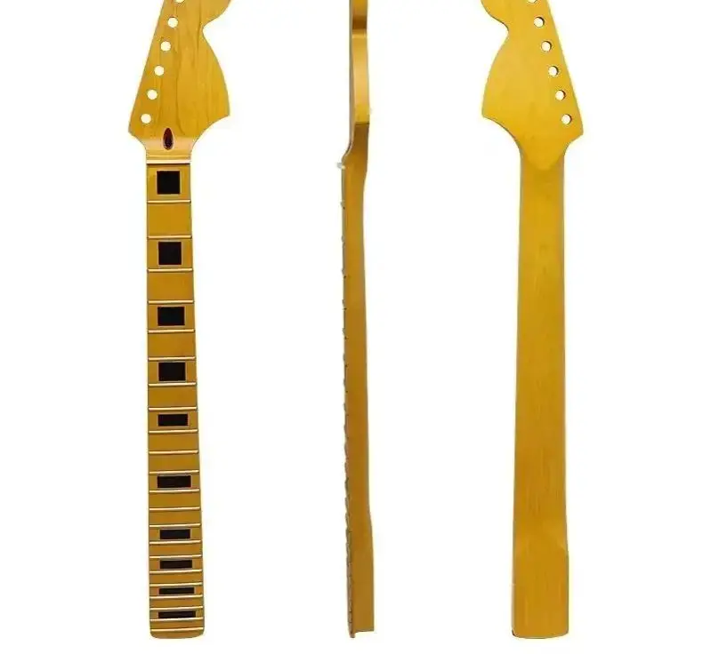 Maple neck 6-string 22-fret with maple matte big headstock yellow guitar neck DIY guitar parts modification
Maple neck 6-string 22-fret with maple matte big headstock yellow guitar neck DIY guitar parts modification