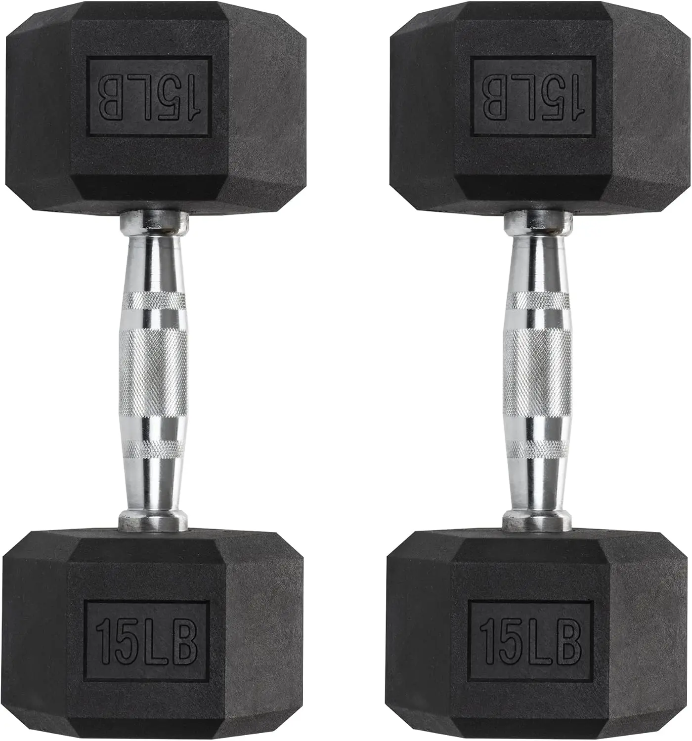 Home Gym Training Gear - Heavy Duty PVC Coated Hex Dumbbells in Chrome, 3 Lb to 50Lb Options, Sold in Pairs
Home Gym Training Gear - Heavy Duty PVC Coated Hex Dumbbells in Chrome, 3 Lb to 50Lb Options, Sold in Pairs
