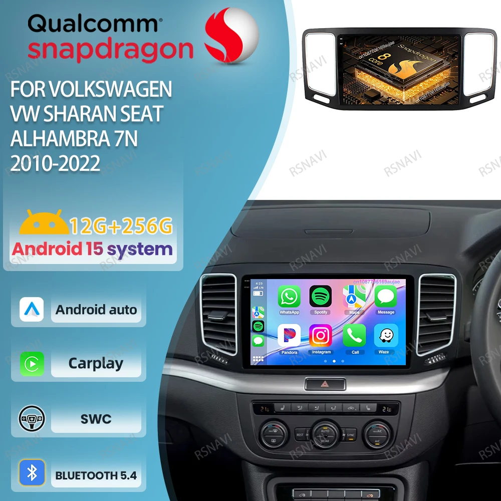 Car Radio Android 15 For Volkswagen VW Sharan Seat Alhambra 7N 2010-2022 DSP DVD 4G LTE QLED Stereo Head Unit Multimedia 5G WIFI
Car Radio Android 15 For Volkswagen VW Sharan Seat Alhambra 7N 2010-2022 DSP DVD 4G LTE QLED Stereo Head Unit Multimedia 5G WIFI