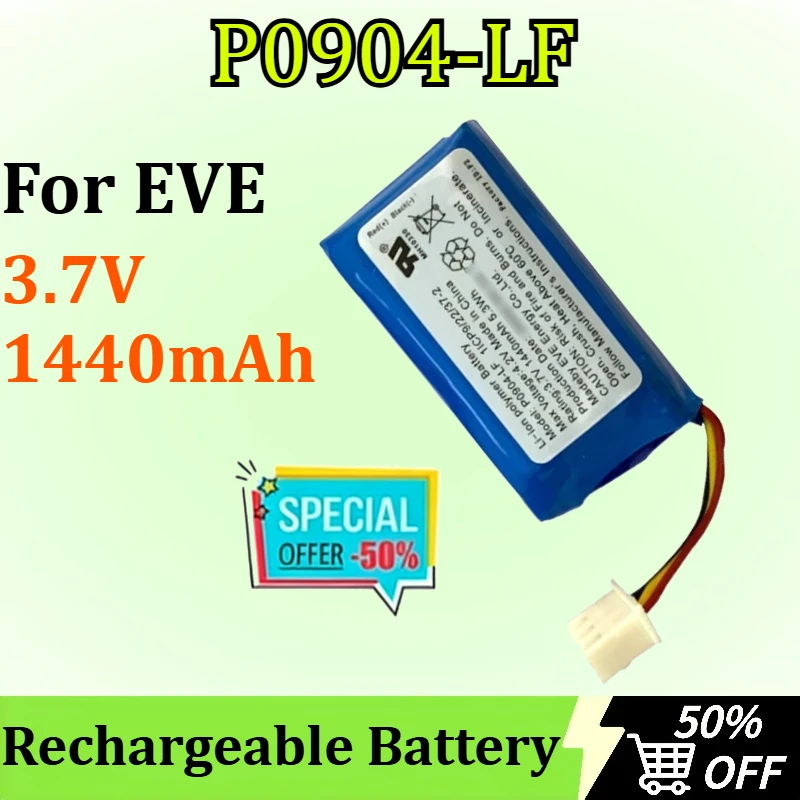 New Battery P0904-LF 3.7V 1440mAh For EVE Rechargeable Batteries
New Battery P0904-LF 3.7V 1440mAh For EVE Rechargeable Batteries