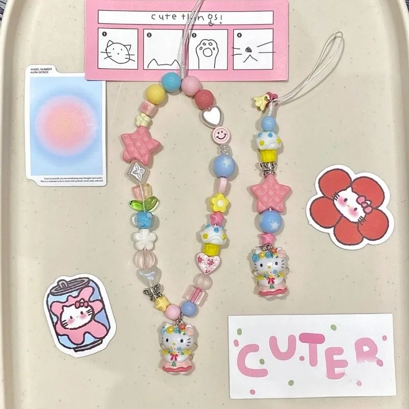 Sanrio Flower Fairy HelloKitty Beaded Mobile Phone Chain Ccd Camera Chain Bag Versatile Pendant Girl Cute Cartoon Key Chain Gift
Sanrio Flower Fairy HelloKitty Beaded Mobile Phone Chain Ccd Camera Chain Bag Versatile Pendant Girl Cute Cartoon Key Chain Gift