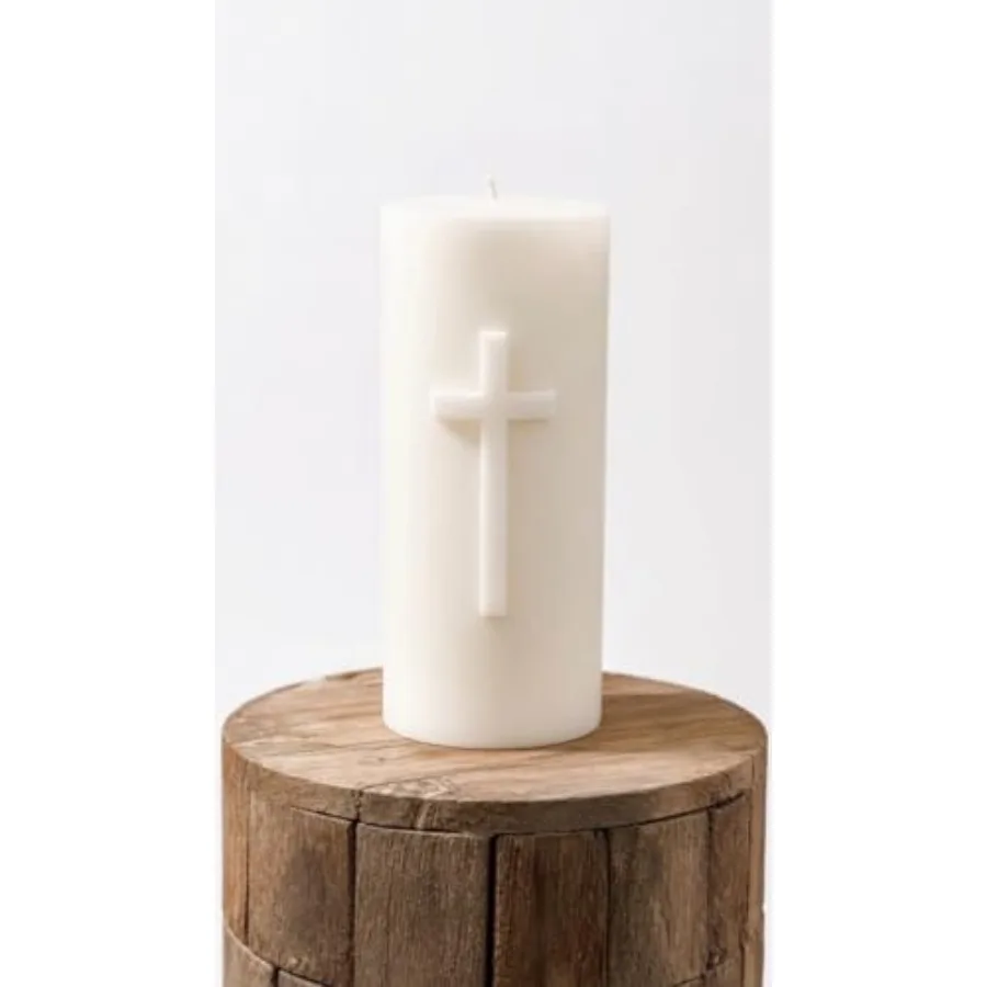 Pillar Soy and Beeswax Candle 4x9 Inch - Clean Burning unscented Religious and Spiritual Candle - 1600g, 90 Hour Burn time/Cros
Pillar Soy and Beeswax Candle 4x9 Inch - Clean Burning unscented Religious and Spiritual Candle - 1600g, 90 Hour Burn time/Cros