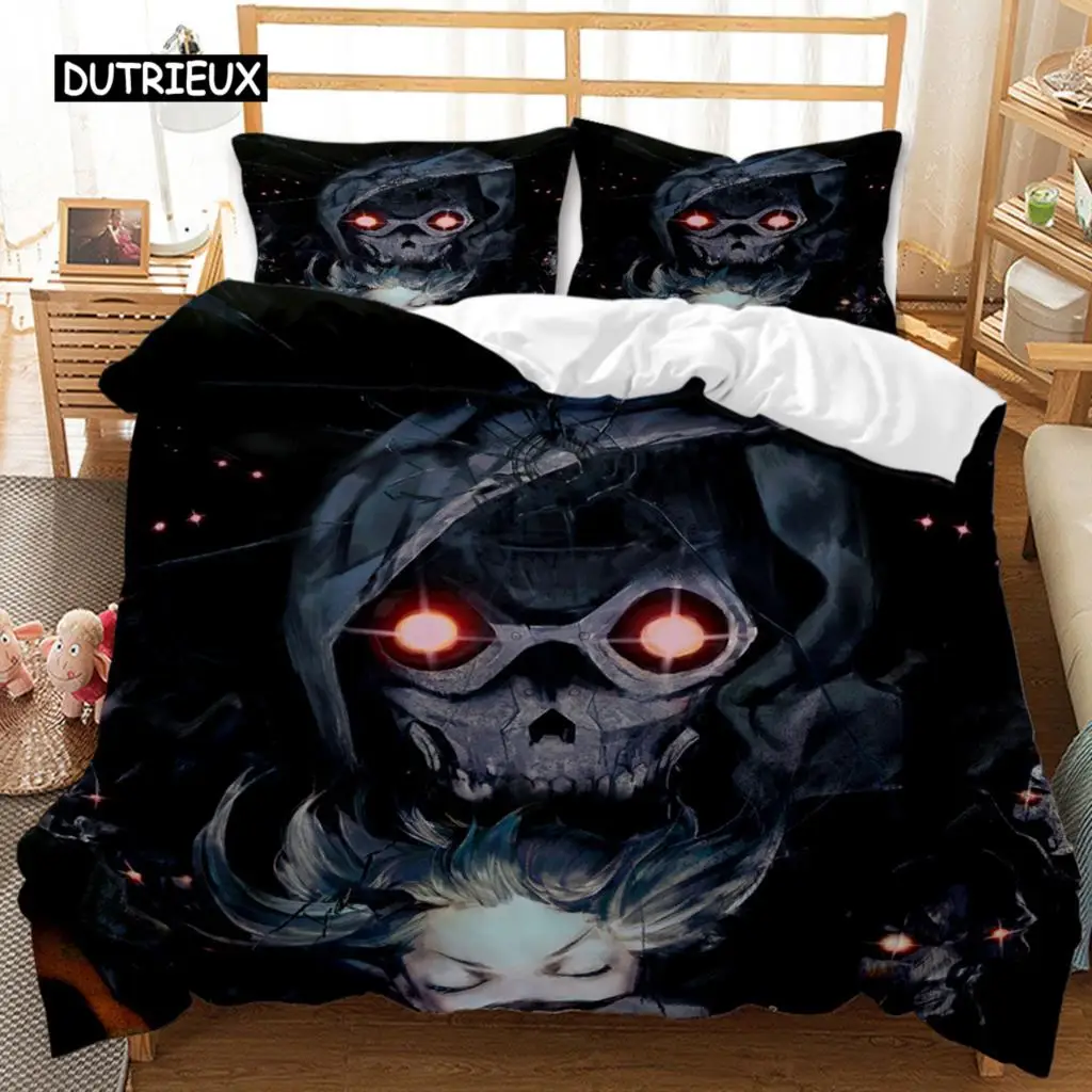 Skull Duvet Cover Set Thriller Skeleton Pattern Bedding Set Halloween Comforter Cover for Kids Boys Teens Polyester Quilt Cover
Skull Duvet Cover Set Thriller Skeleton Pattern Bedding Set Halloween Comforter Cover for Kids Boys Teens Polyester Quilt Cover