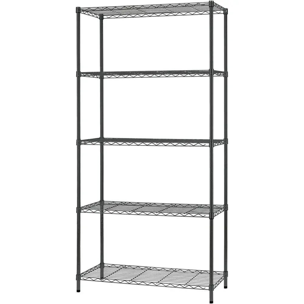 14 D×36 W×72 H Wire Shelving Unit Metal with 5 Tier Adjustable Layer Rack Strong Steel for Restaurant Garage Pantry Kitchen, Bla
14 D×36 W×72 H Wire Shelving Unit Metal with 5 Tier Adjustable Layer Rack Strong Steel for Restaurant Garage Pantry Kitchen, Bla