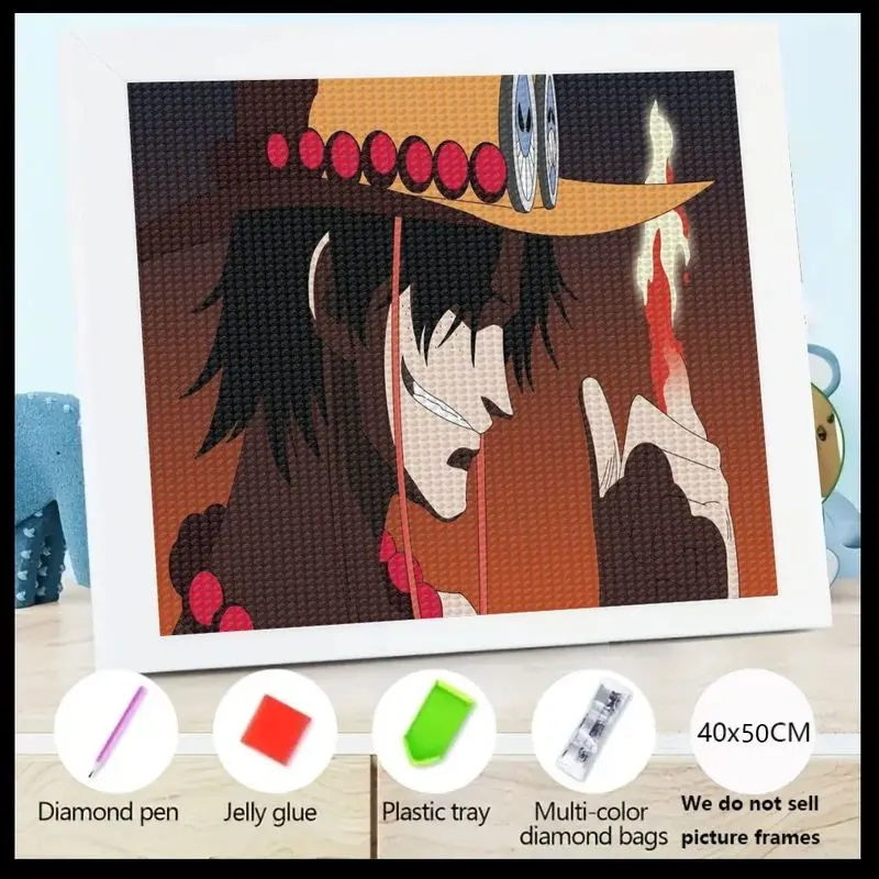 1PC One Piece Portgas D. Ace 5D Diamond Painting Kit, DIY Anime Manga Character Full Drill Crystal Rhinestone Embroidery Art Set
1PC One Piece Portgas D. Ace 5D Diamond Painting Kit, DIY Anime Manga Character Full Drill Crystal Rhinestone Embroidery Art Set