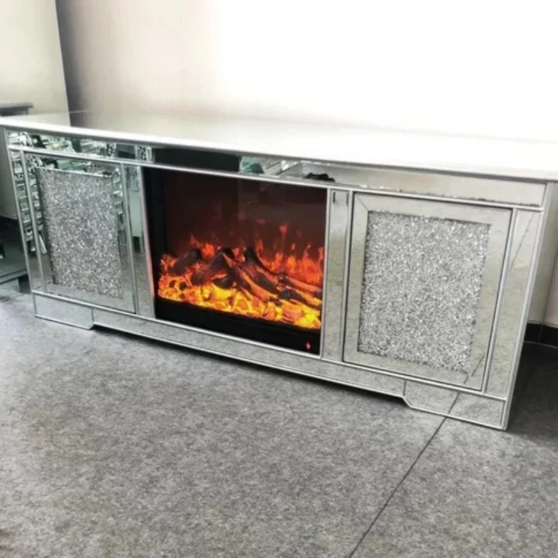 Factory direct sales modern mirror wall stove glass fireplace cabinet broken diamond finish North American living room heating
Factory direct sales modern mirror wall stove glass fireplace cabinet broken diamond finish North American living room heating
