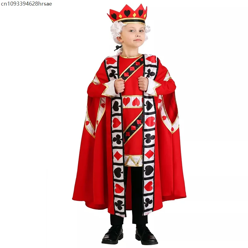 2025 New Arrival Kids Red Poker Playing Card Halloween Dress Up Boy's King of Hearts Costume
2025 New Arrival Kids Red Poker Playing Card Halloween Dress Up Boy's King of Hearts Costume