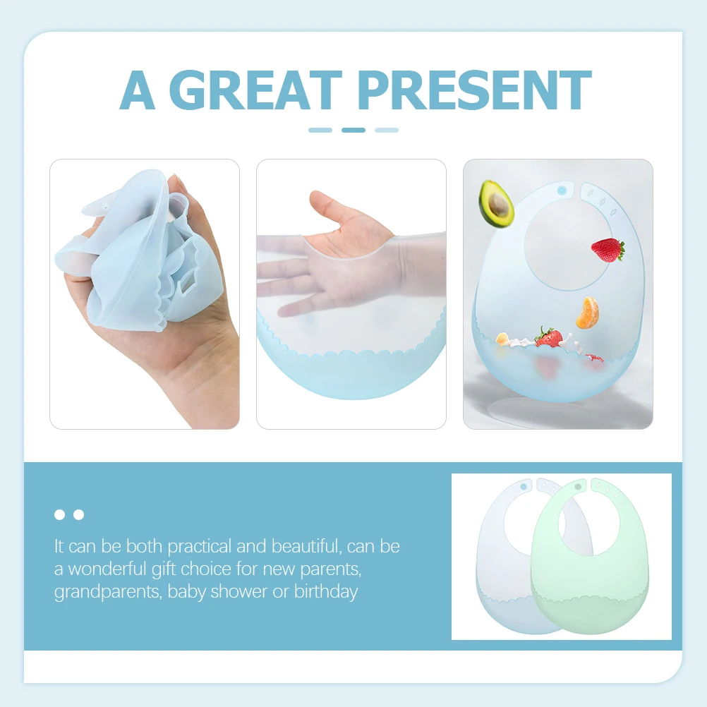 2Pcs Silicone Bibs Ultra Thin Lightweight Waterproof Baby Toddler Eating Feeding B Storage Travel Stain Adjustable
2Pcs Silicone Bibs Ultra Thin Lightweight Waterproof Baby Toddler Eating Feeding B Storage Travel Stain Adjustable
