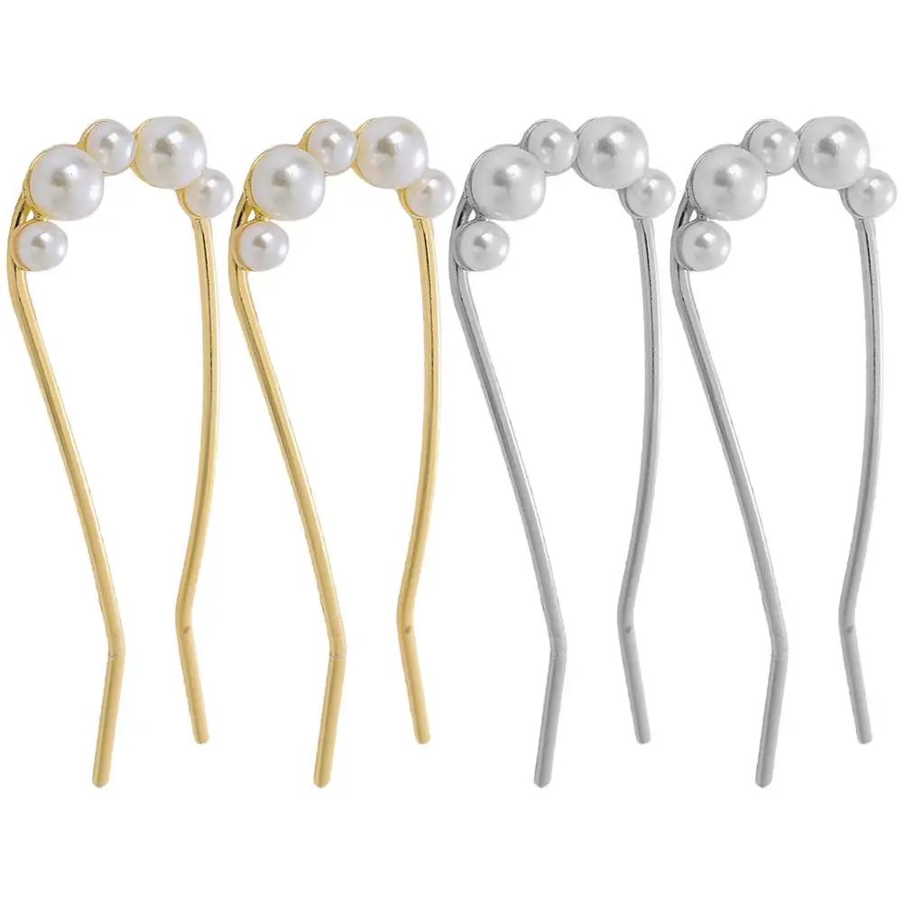 4 Pcs Pearl Hairpins French Pins Vintage Accessories Smooth Surface Strong Hold Bun Hairsticks Gold Silver Elegant Alloy
4 Pcs Pearl Hairpins French Pins Vintage Accessories Smooth Surface Strong Hold Bun Hairsticks Gold Silver Elegant Alloy