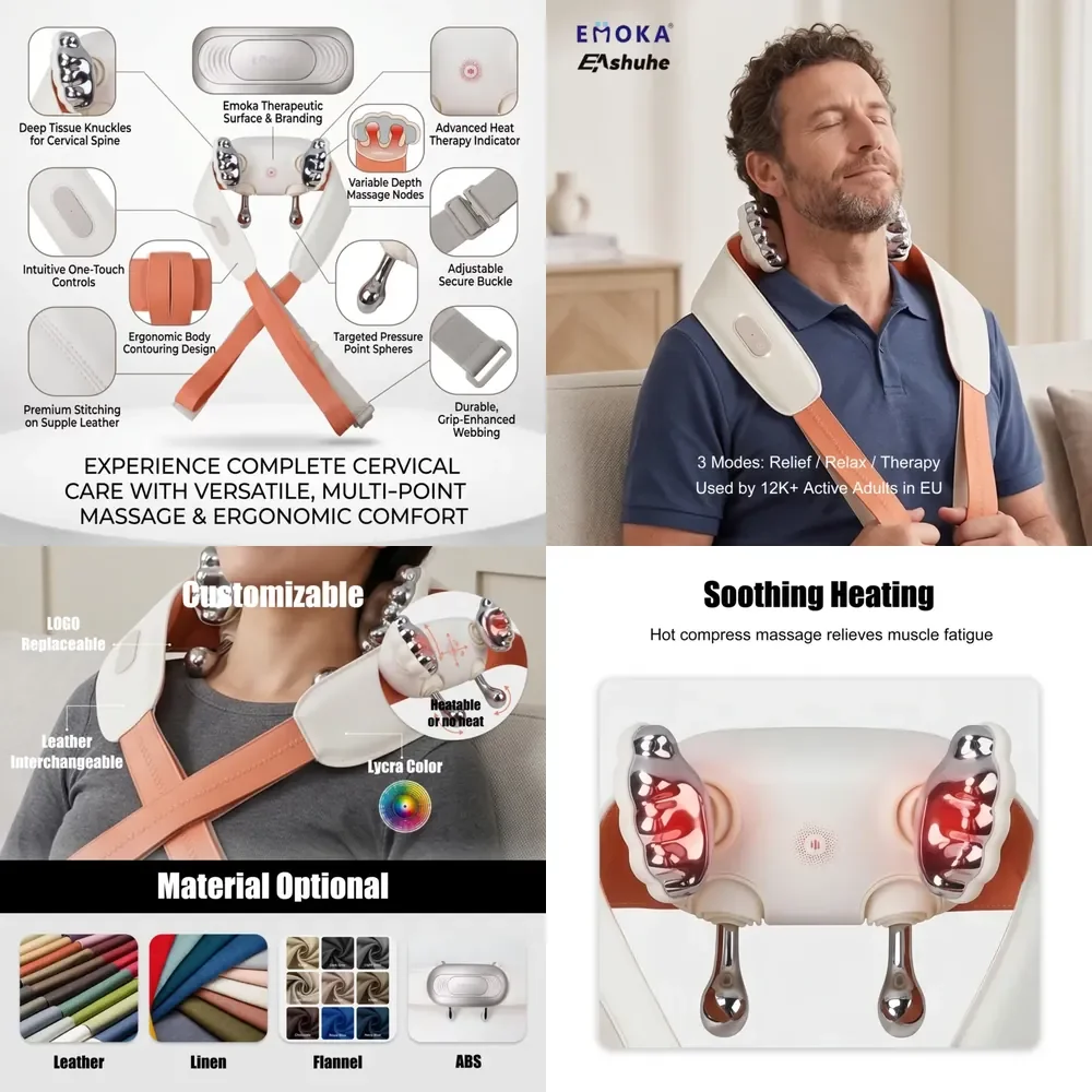 【CHIMU HOME】 Multi-Point Neck Massager with Heat Therapy and Timing Control Ergonomic Cross-Strap Deep Tissue Cervical
【CHIMU HOME】 Multi-Point Neck Massager with Heat Therapy and Timing Control Ergonomic Cross-Strap Deep Tissue Cervical