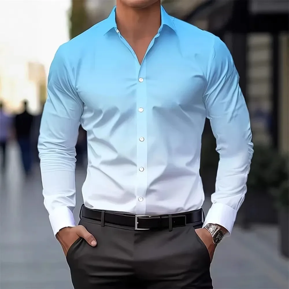 New Spring Autumn Men Clothes Long Sleeve Gradient Color 3D Digital Print Shirt Men Casual Fashion Tops
New Spring Autumn Men Clothes Long Sleeve Gradient Color 3D Digital Print Shirt Men Casual Fashion Tops