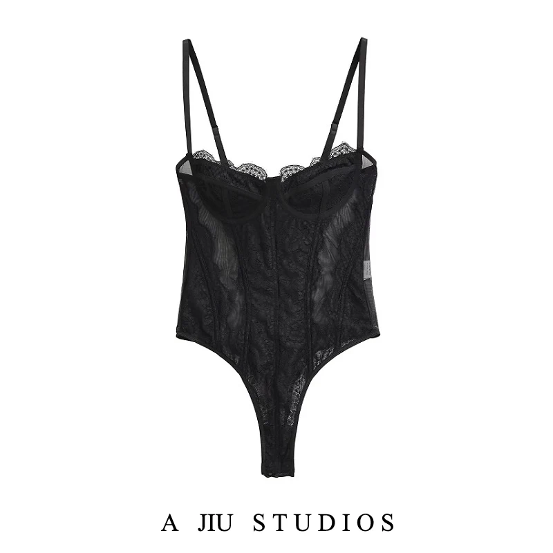 Черное кружевное бандо, цельная сексуальная утягивающая женская футболка с высокой талией, брюки из полиэфирного волокна, летняя мода, Китай 
Черное кружевное бандо, цельная сексуальная утягивающая женская футболка с высокой талией, брюки из полиэфирного волокна, летняя мода, Китай