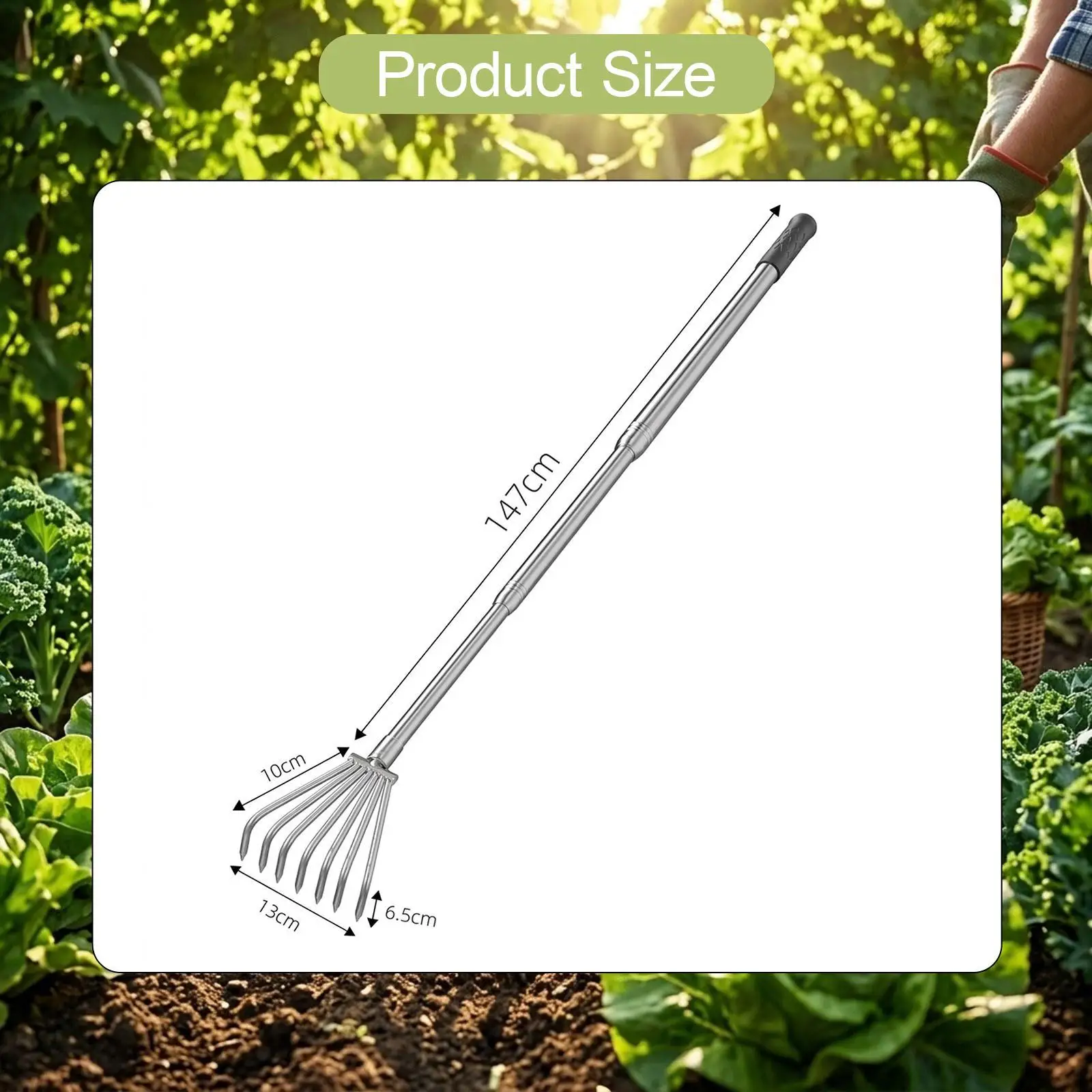 Garden Rake Multifunctional Ergonomic Design for Raking Gathering Mulch Landscape Leaves Rake Telescopic Mushroom Picking Tool
Garden Rake Multifunctional Ergonomic Design for Raking Gathering Mulch Landscape Leaves Rake Telescopic Mushroom Picking Tool