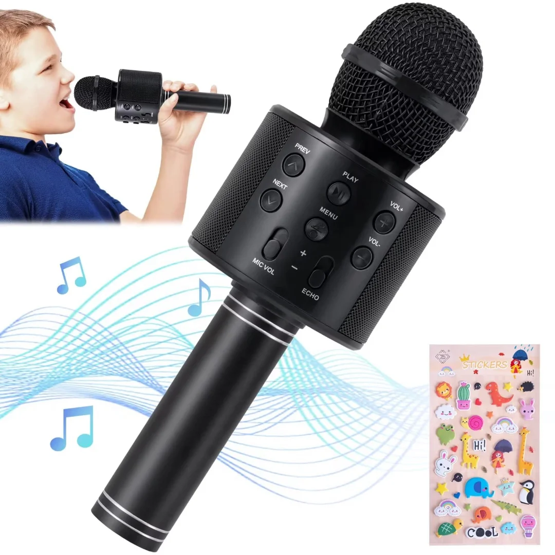 Black Condenser Wireless Karaoke Microphone Mic Bluetooth for Mobile Cell Phone Do Singing Home System Children DJ Microfon
Black Condenser Wireless Karaoke Microphone Mic Bluetooth for Mobile Cell Phone Do Singing Home System Children DJ Microfon