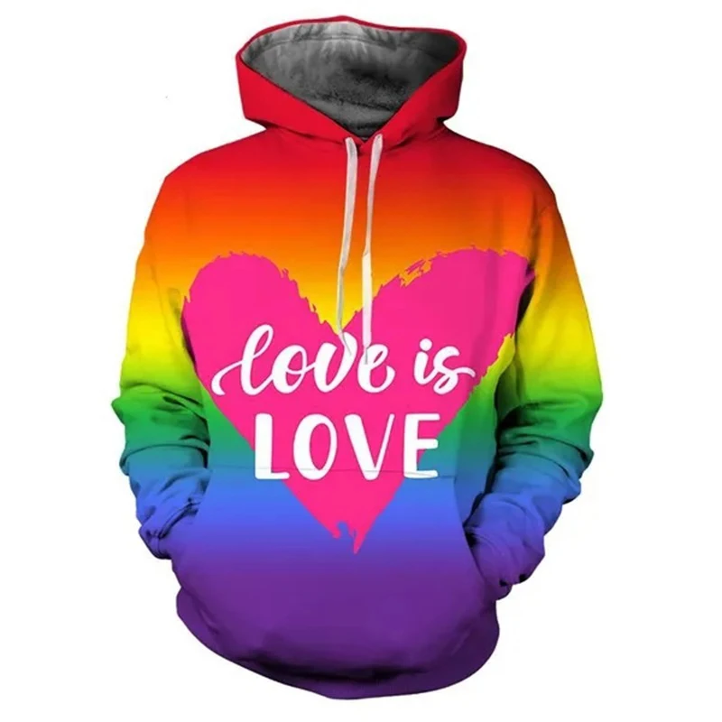 Толстовки Love с радужным 3D принтом, уличная одежда для мужчин и женщин, модная толстовка с капюшоном большого размера, спортивные костюмы, пуловеры, мужская одежда
Толстовки Love с радужным 3D принтом, уличная одежда для мужчин и женщин, модная толстовка с капюшоном большого размера, спортивные костюмы, пуловеры, мужская одежда