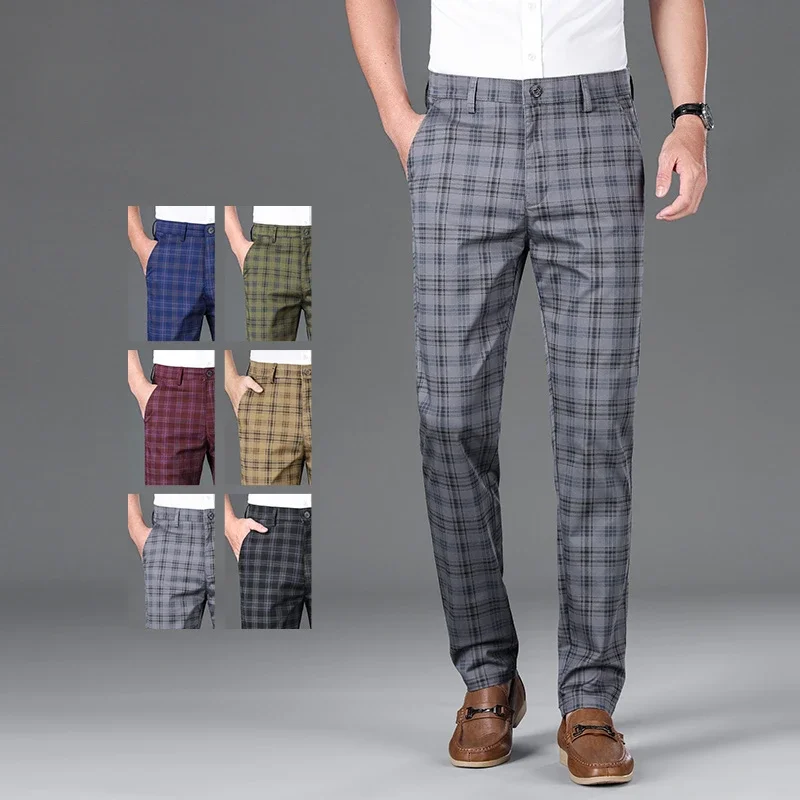 Brand Clothing Business Plaid Pants Men High Quality Classic Cotton Casual Full Length Formal Trousers Male 30-38
Brand Clothing Business Plaid Pants Men High Quality Classic Cotton Casual Full Length Formal Trousers Male 30-38