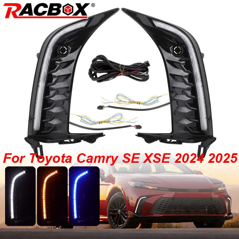 Car LED DRL Daytime Running Light Bumper Turn Signal Lamp Dynamic Sequential White Yellow Blue For Toyota Camry SE XSE 2024 2025
Car LED DRL Daytime Running Light Bumper Turn Signal Lamp Dynamic Sequential White Yellow Blue For Toyota Camry SE XSE 2024 2025