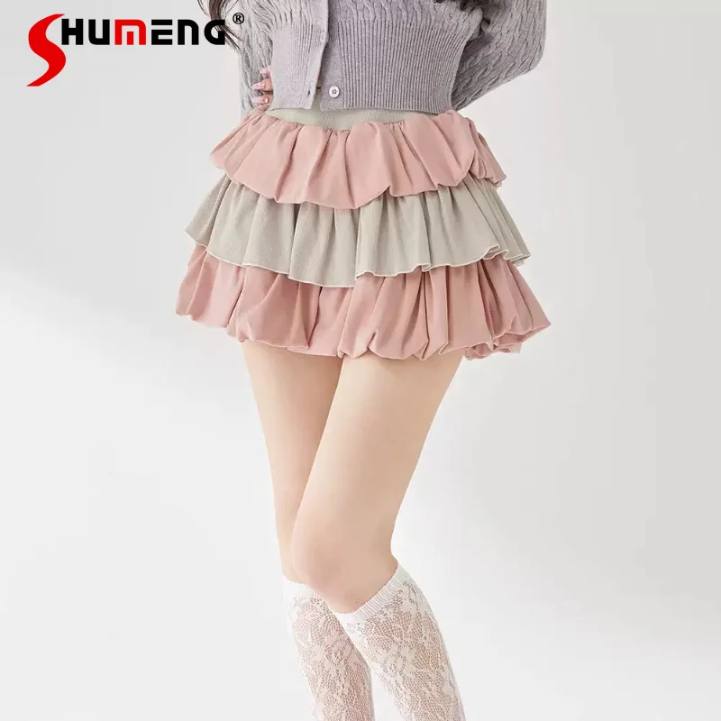 Japanese Style Y2k Clothes High Waist Elastic Mini Skirt Colorblock Ruffle Detail Slim Versatile Flared Half Skirts For Ladies
Japanese Style Y2k Clothes High Waist Elastic Mini Skirt Colorblock Ruffle Detail Slim Versatile Flared Half Skirts For Ladies