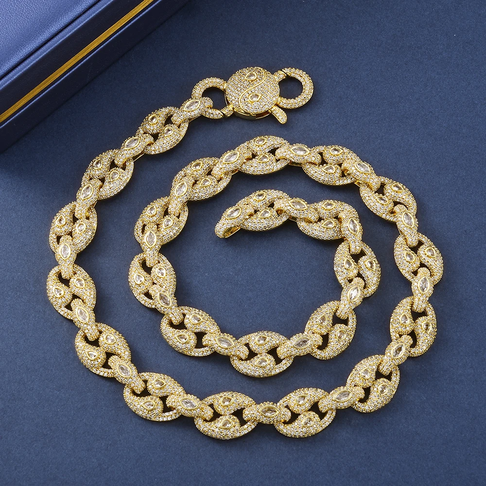 NUOYA 2026 New Hip Hop Jewelry 14mm CZ Ice Chain Cuban Chain Brass Pig Nose Necklace Men's Necklace Holiday Gift
NUOYA 2026 New Hip Hop Jewelry 14mm CZ Ice Chain Cuban Chain Brass Pig Nose Necklace Men's Necklace Holiday Gift