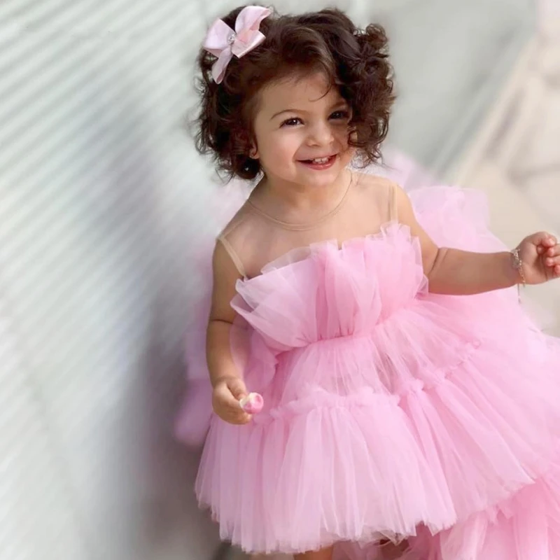 Pink Flower Girl Dresses Pageant Puffy Sleeveless For Wedding Party Prom First Communion Gowns
Pink Flower Girl Dresses Pageant Puffy Sleeveless For Wedding Party Prom First Communion Gowns