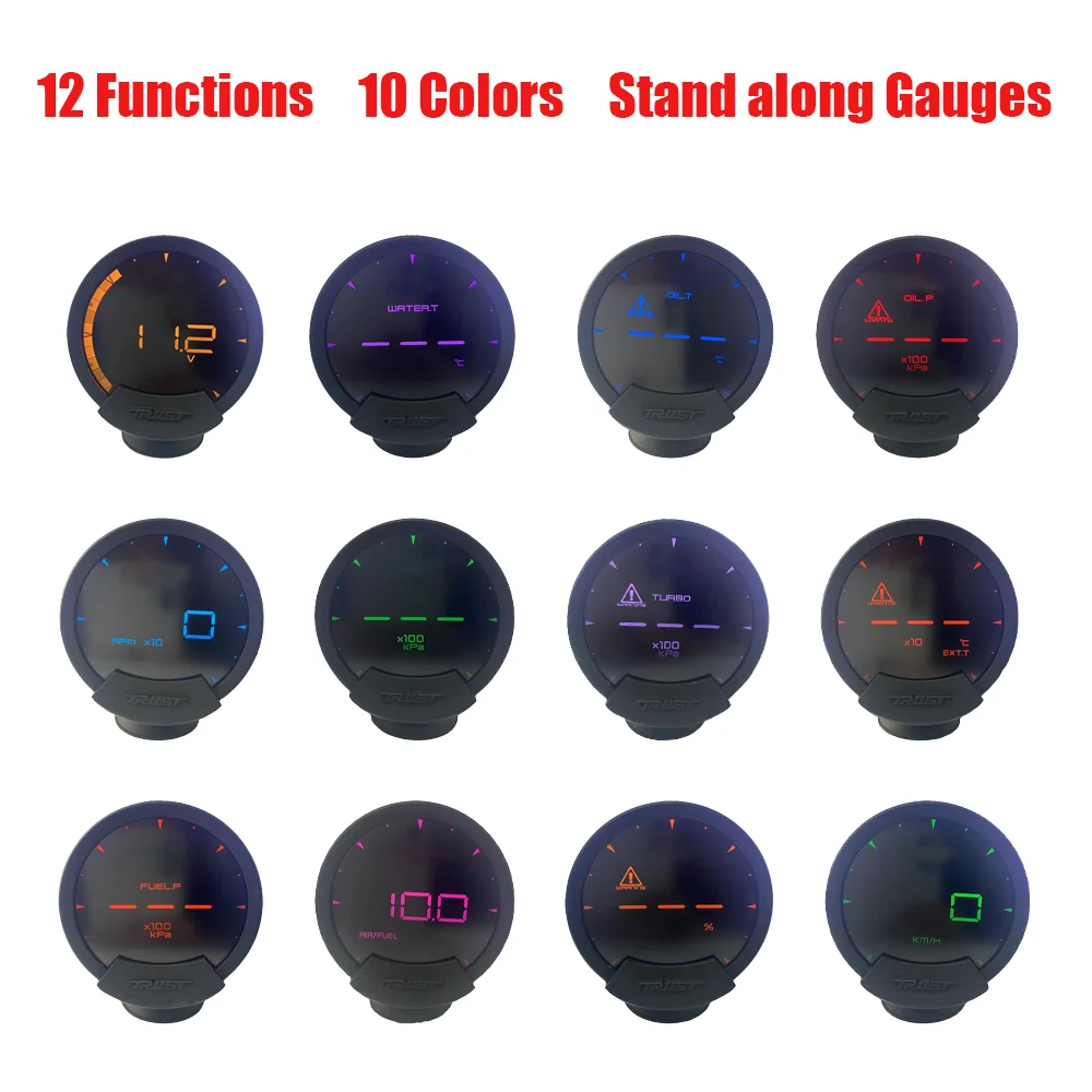 HA Accessories Universial Auto Gauge Gredi LCD Stand Alone Oil Pressure Water Oil Temp EGT Exhaust Turbo Boost Tachometer
HA Accessories Universial Auto Gauge Gredi LCD Stand Alone Oil Pressure Water Oil Temp EGT Exhaust Turbo Boost Tachometer