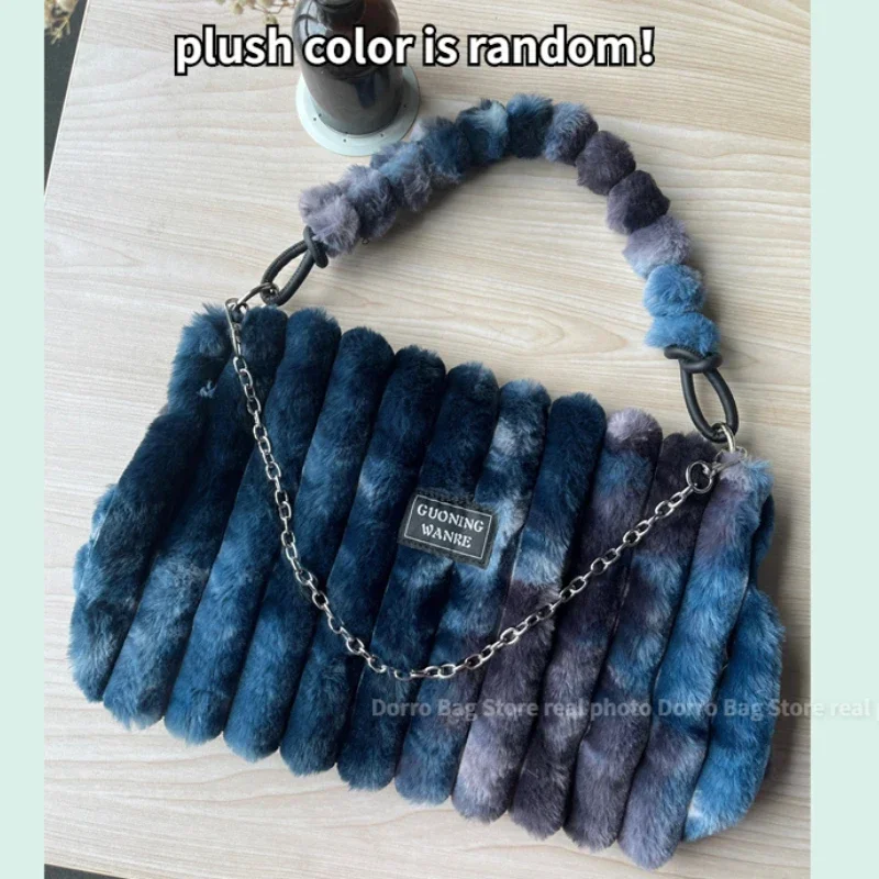 Soft Plush Winter Women's Shoulder Bag Contrast Color Ladies Chain Underarm Bags Faux Fur Female Furry Large Tote Purse Handbags
Soft Plush Winter Women's Shoulder Bag Contrast Color Ladies Chain Underarm Bags Faux Fur Female Furry Large Tote Purse Handbags