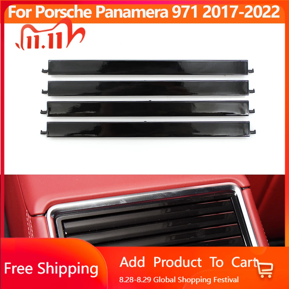 Interior Stickers Car Dashboard Middle Rear AC Vent Air Conditioner Adjustment Paddle Strip Trim Set For Porsche Panamera 971 20
Interior Stickers Car Dashboard Middle Rear AC Vent Air Conditioner Adjustment Paddle Strip Trim Set For Porsche Panamera 971 20