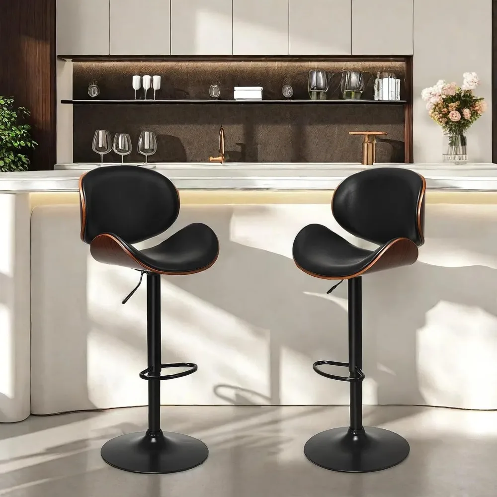 Adjustable Bar Stools Set of 2 for Kitchen Island, Swivel Counter Barstools, PU Leather Upholstered Bar Chairs with Back for Bar
Adjustable Bar Stools Set of 2 for Kitchen Island, Swivel Counter Barstools, PU Leather Upholstered Bar Chairs with Back for Bar