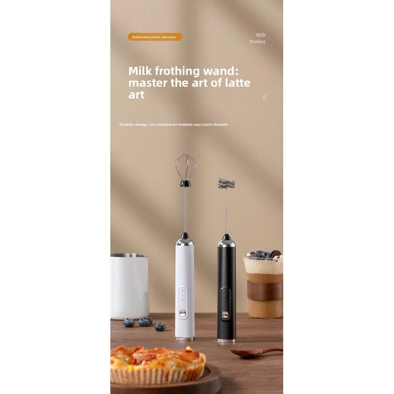 Electric Milk Frother, Handheld Coffee Foam Maker, Portable Milk Mixer Foaming Device for Home Use
Electric Milk Frother, Handheld Coffee Foam Maker, Portable Milk Mixer Foaming Device for Home Use