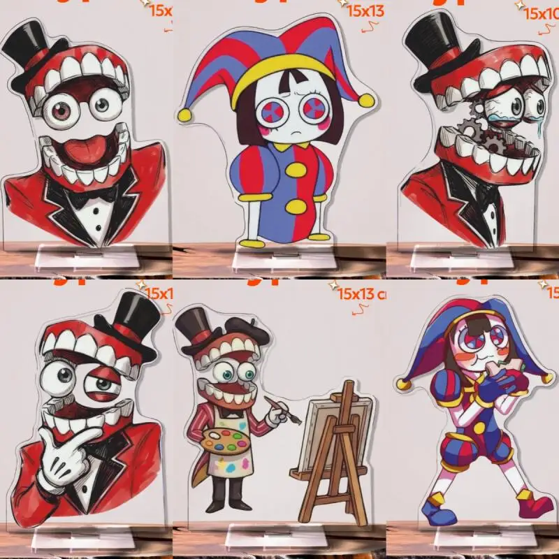 15Cm Anime Acrylic Standing Plates for Caine Pomni Multiple Different Styles Character Acrylic Ornament Peripheral Collection
15Cm Anime Acrylic Standing Plates for Caine Pomni Multiple Different Styles Character Acrylic Ornament Peripheral Collection