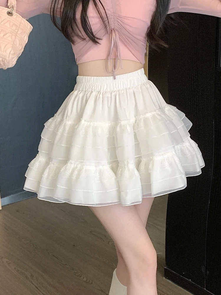 Jmprs Chic Tulle Patchwork Cake Skirt Women Sweet High Waist Mini Skirts Korean Fashion Cute Design Mesh Ball Gown A Line Skirt
Jmprs Chic Tulle Patchwork Cake Skirt Women Sweet High Waist Mini Skirts Korean Fashion Cute Design Mesh Ball Gown A Line Skirt