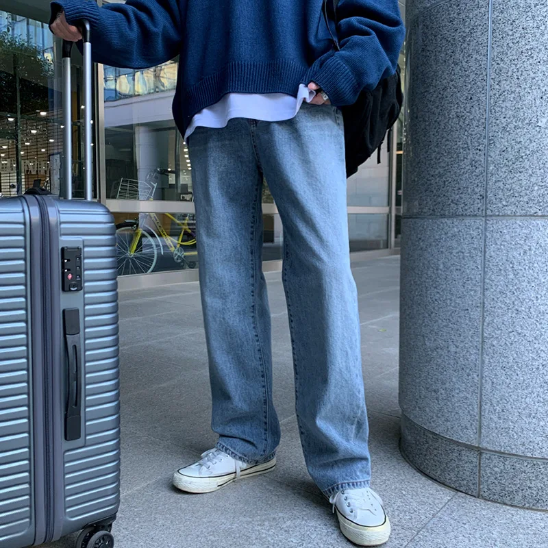 Autumn Winter New Fashion Men's Casual Trendy Washed Blue Straight Wide Leg Loose Jean Trousers Male Denim Trousers Streetwear
Autumn Winter New Fashion Men's Casual Trendy Washed Blue Straight Wide Leg Loose Jean Trousers Male Denim Trousers Streetwear