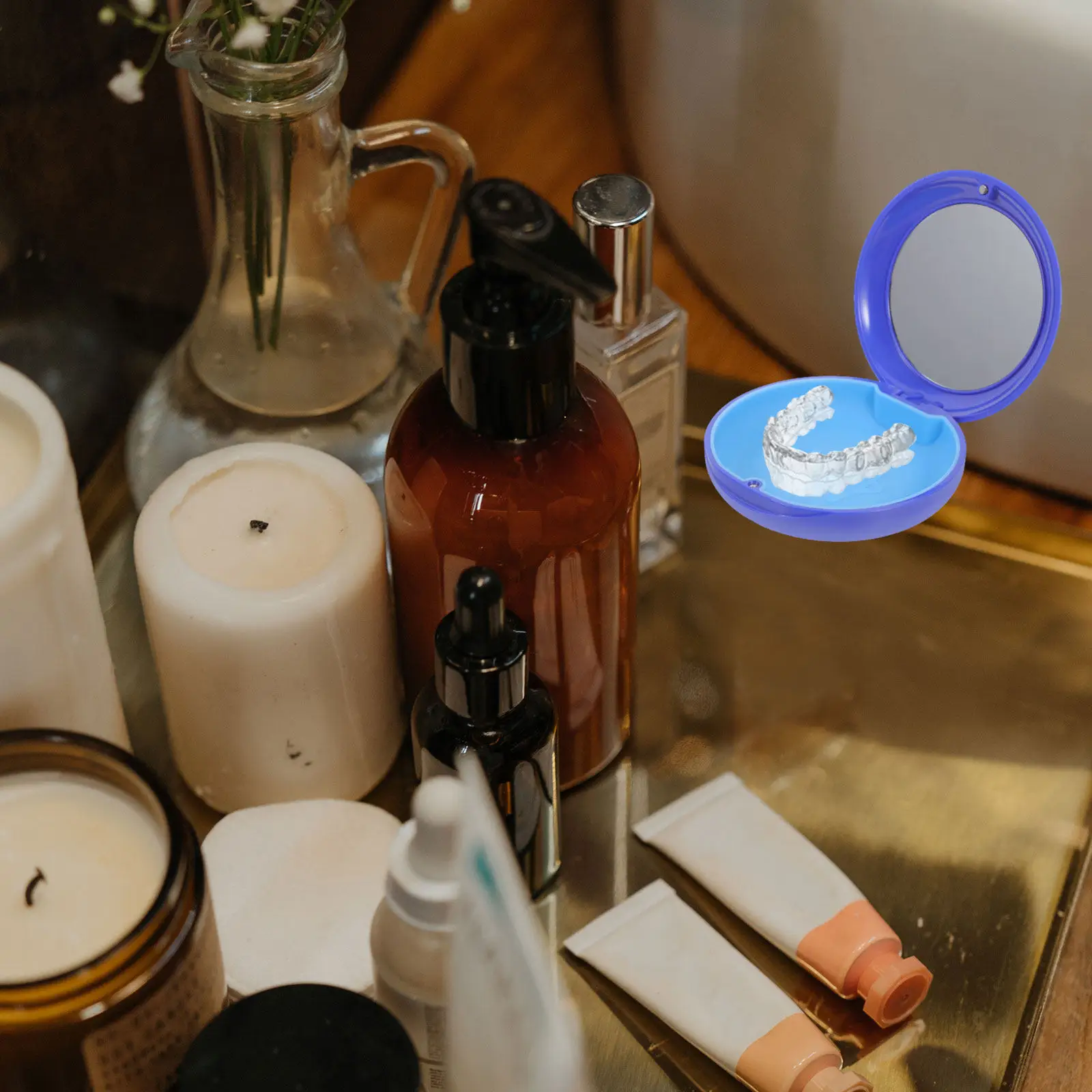 Small Denture Case with Mirror Scratch Resistant Portable Retainer Holder for Orthodontic Keepers Breathable Aligner Storage
Small Denture Case with Mirror Scratch Resistant Portable Retainer Holder for Orthodontic Keepers Breathable Aligner Storage