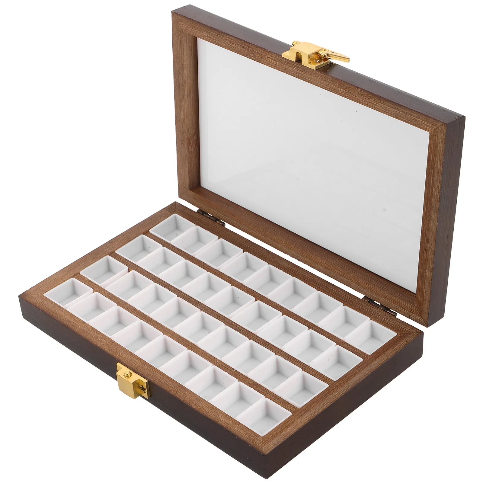 Portable Watercolor Palette Box 36 Half Pans Black Walnut Wood Portable Paint Palette for Travel Artists Pigment Storage and
Portable Watercolor Palette Box 36 Half Pans Black Walnut Wood Portable Paint Palette for Travel Artists Pigment Storage and
