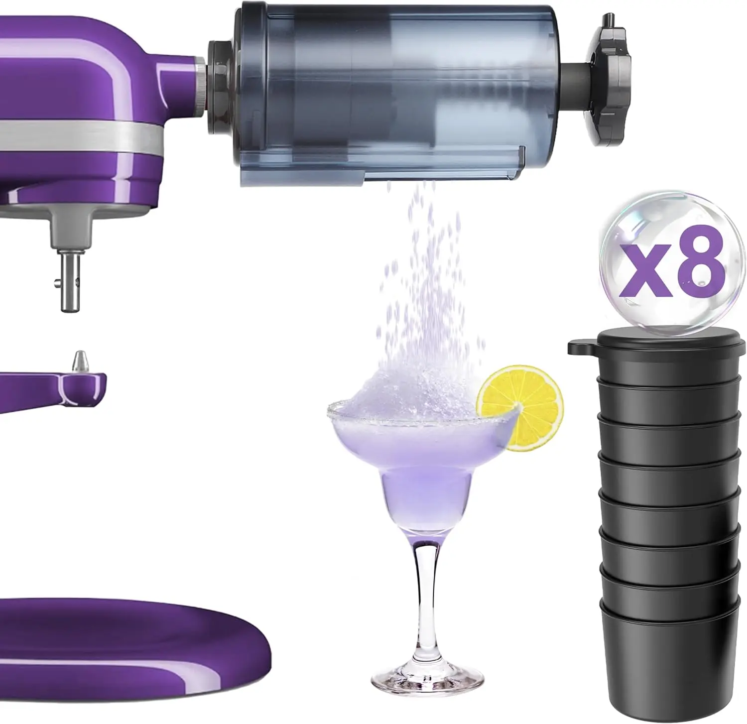 Насадка-измельчитель льда KitchenAid с 8 многоразовыми формами для приготовления домашнего колотого льда и снежных конусов
Насадка-измельчитель льда KitchenAid с 8 многоразовыми формами для приготовления домашнего колотого льда и снежных конусов