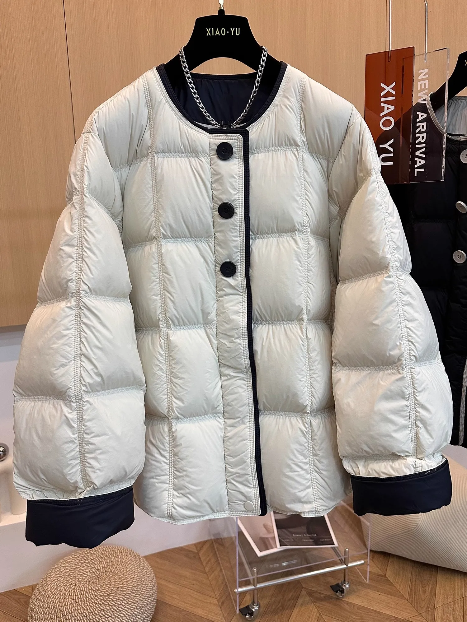 Slimming Effect Casual round Ne Spliced Color Cotton Jaet Women's Winter Faionable Loose Fit Versatile Sli Outerwear
Slimming Effect Casual round Ne Spliced Color Cotton Jaet Women's Winter Faionable Loose Fit Versatile Sli Outerwear