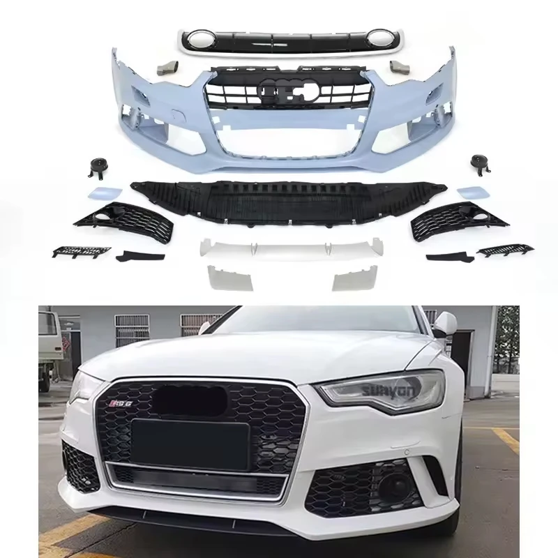 Tom AutoWholesale Auto PP Material A6/S6 To RS6 Style Modified Body Kit Front Bumper For A6 12-15y Full Set
Tom AutoWholesale Auto PP Material A6/S6 To RS6 Style Modified Body Kit Front Bumper For A6 12-15y Full Set