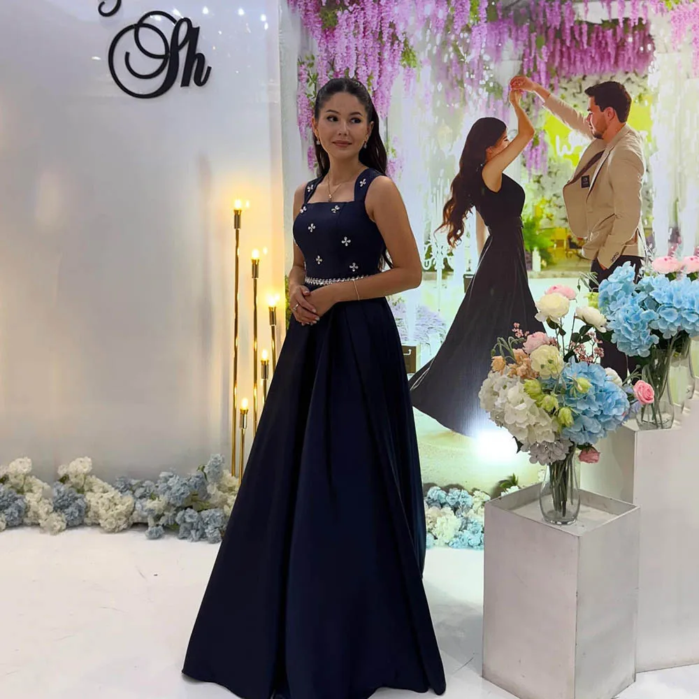 Msikoods Navy Blue A Line Prom Dress 2025 Square Neck Sleeveless Beaded Elegant Party Dress for Women Evening Dresses Customized
Msikoods Navy Blue A Line Prom Dress 2025 Square Neck Sleeveless Beaded Elegant Party Dress for Women Evening Dresses Customized