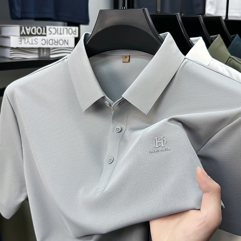 Высококачественные мужские футболки Polo летом новые модные ледяные шелки воздухопроницаемые буквы блузки классические футболки для бизнеса
Высококачественные мужские футболки Polo летом новые модные ледяные шелки воздухопроницаемые буквы блузки классические футболки для бизнеса