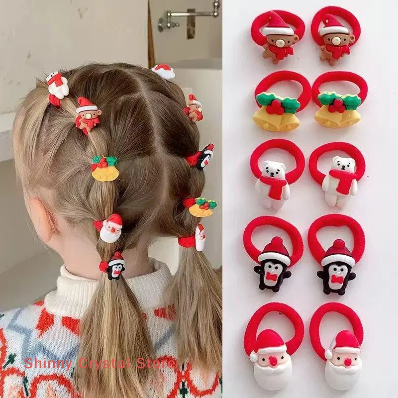 10Pcs/Set Kids Girls Christmas Hair Ties Cute Santa Claus & Reindeer Design Festive Hair Accessories Holiday Parties Decorations
10Pcs/Set Kids Girls Christmas Hair Ties Cute Santa Claus & Reindeer Design Festive Hair Accessories Holiday Parties Decorations