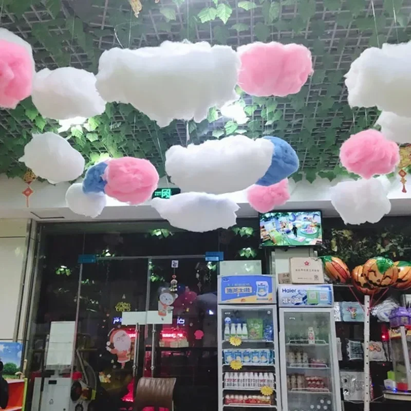 Artificial Cloud White Cotton Cloud Decoration Props Wedding Shop Birthday Party Photography Living Room DIY Hanging Decoration
Artificial Cloud White Cotton Cloud Decoration Props Wedding Shop Birthday Party Photography Living Room DIY Hanging Decoration
