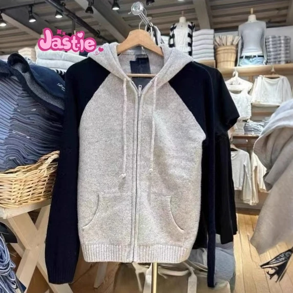 New Zipper Cardigan Top For Women Patchwork Casual Slim Knitting Hooded Sweater New Autumn Y2K Harajuku Pocket Short Jackets
New Zipper Cardigan Top For Women Patchwork Casual Slim Knitting Hooded Sweater New Autumn Y2K Harajuku Pocket Short Jackets