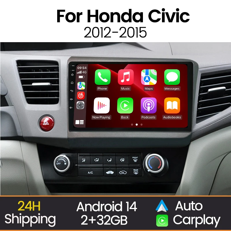 MEKEDE Android Auto Wireless Carplay Car Radio Stereo for Honda Civic 2012-2015 Car Multimedia Player Intelligent Car System
MEKEDE Android Auto Wireless Carplay Car Radio Stereo for Honda Civic 2012-2015 Car Multimedia Player Intelligent Car System