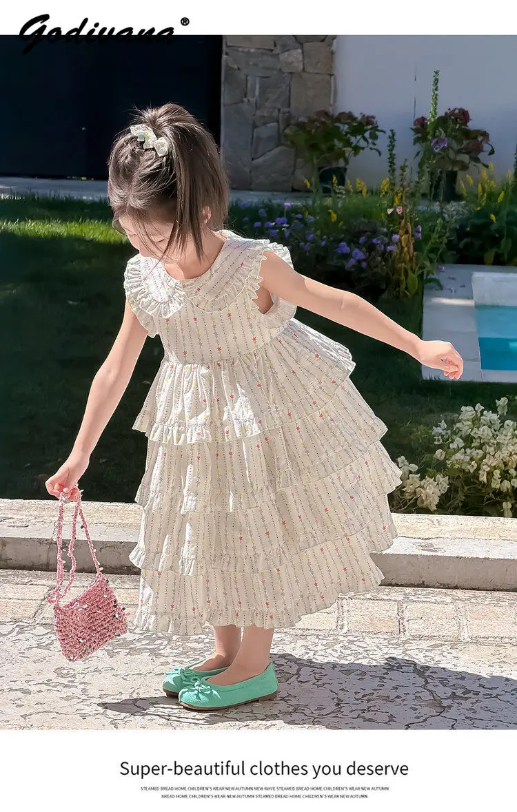 Sweet Girls 2026 New Summer Cute Polka Dot Cake Princess Dress Kids Floral Sleeveless Doll Collar Ruffle Trim Casual Tank Dress
Sweet Girls 2026 New Summer Cute Polka Dot Cake Princess Dress Kids Floral Sleeveless Doll Collar Ruffle Trim Casual Tank Dress
