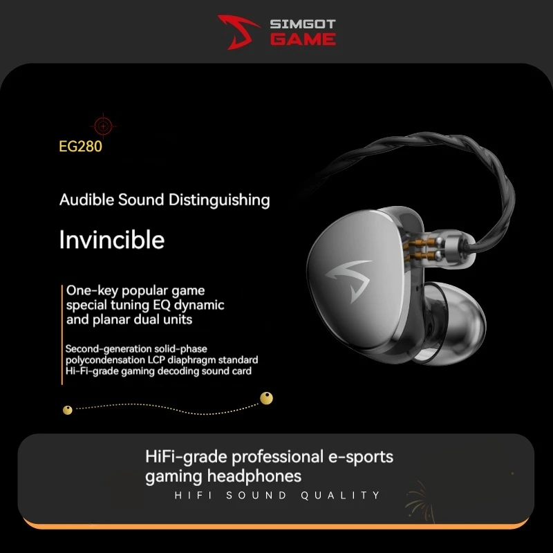 SIMGOT EG280 Gaming Earphones Wired HIFI Headphones 3.5mm&USB-C Dual Interface Customized E-sports FPS Earbuds Gifts
SIMGOT EG280 Gaming Earphones Wired HIFI Headphones 3.5mm&USB-C Dual Interface Customized E-sports FPS Earbuds Gifts