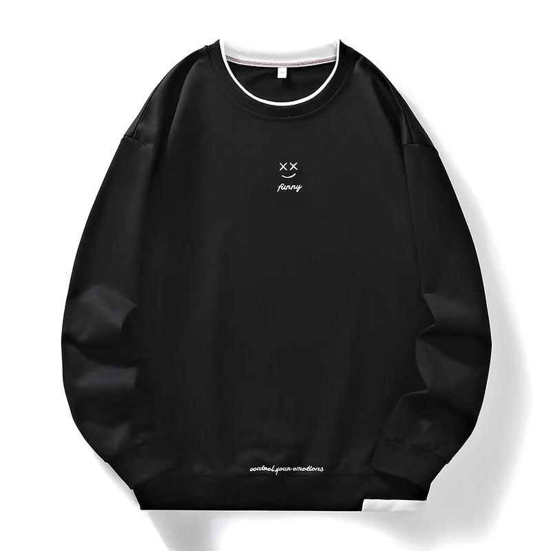 Men Sweatshirts Korean Hip Hop Solid Color Basic O Neck Oversized Pullovers Autumn Casual Long Sleeve Tops Smiling Face 8xl Plus
Men Sweatshirts Korean Hip Hop Solid Color Basic O Neck Oversized Pullovers Autumn Casual Long Sleeve Tops Smiling Face 8xl Plus